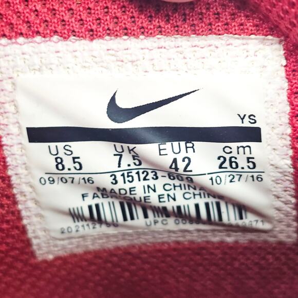 Nike Air Force 1 Mid '07 Red October Suede High Top Sneaker Mens 8.5 315123-609 - Picture 9 of 11